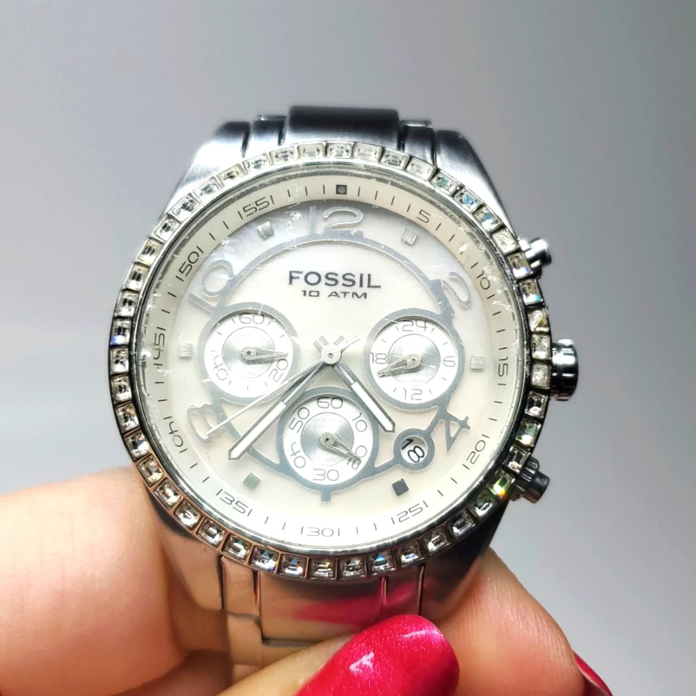 Fossil Watch CH2542 Silver Steel Wristband Multifunction Mop 10 ATM